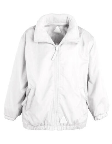 White waterproof reversible jacket